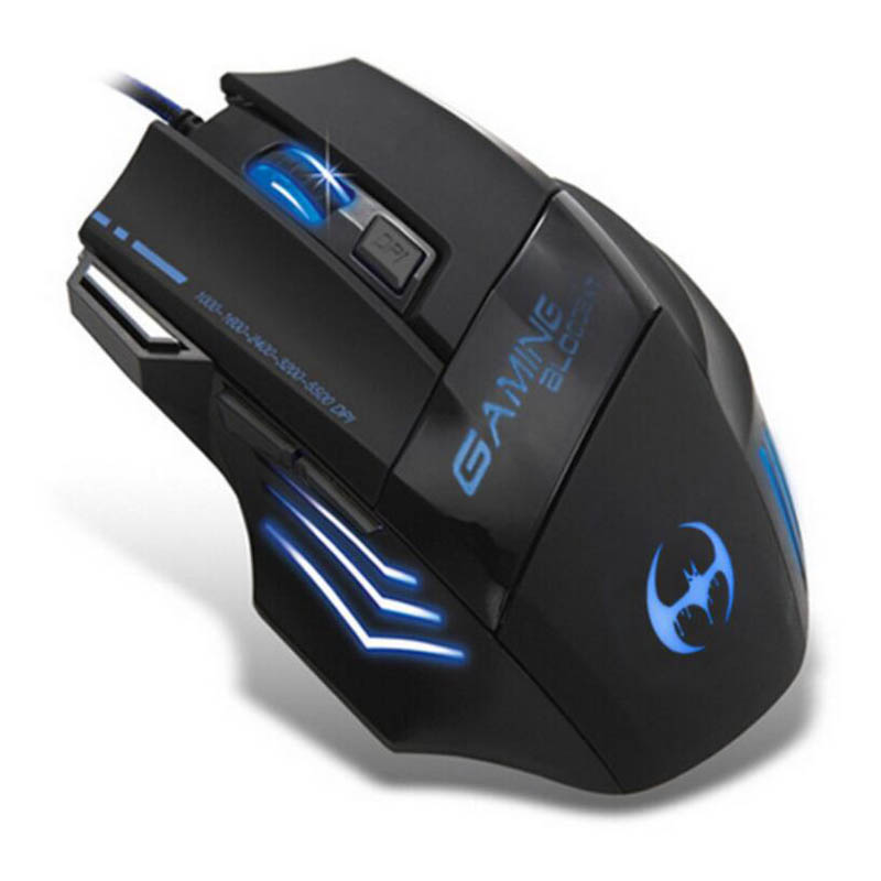 Secluded bat USB wired optical gaming mouse with breathing light the fire button 3200/5500DPI Rainbow for cafe LOL CF